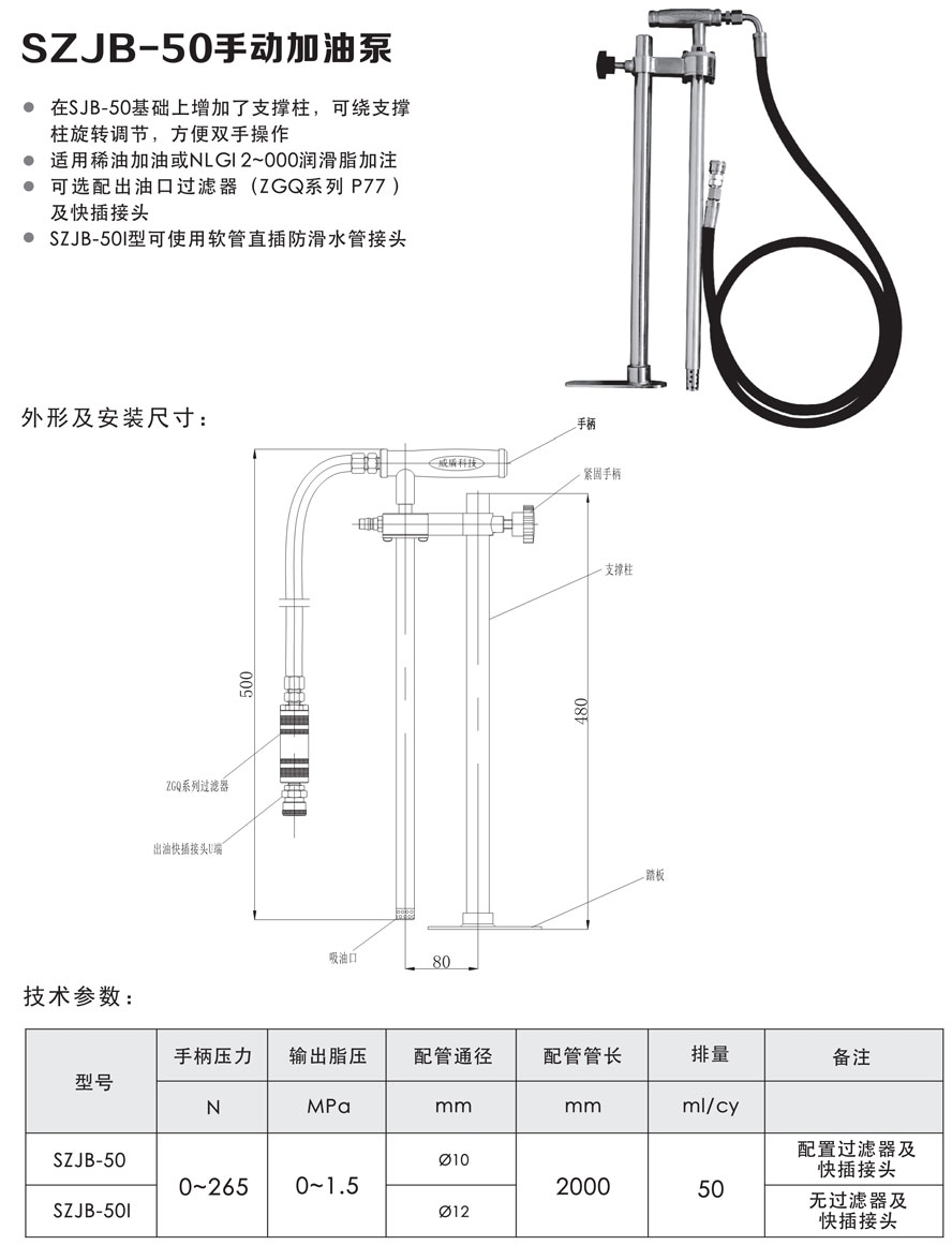 SZJB-50手动加油泵