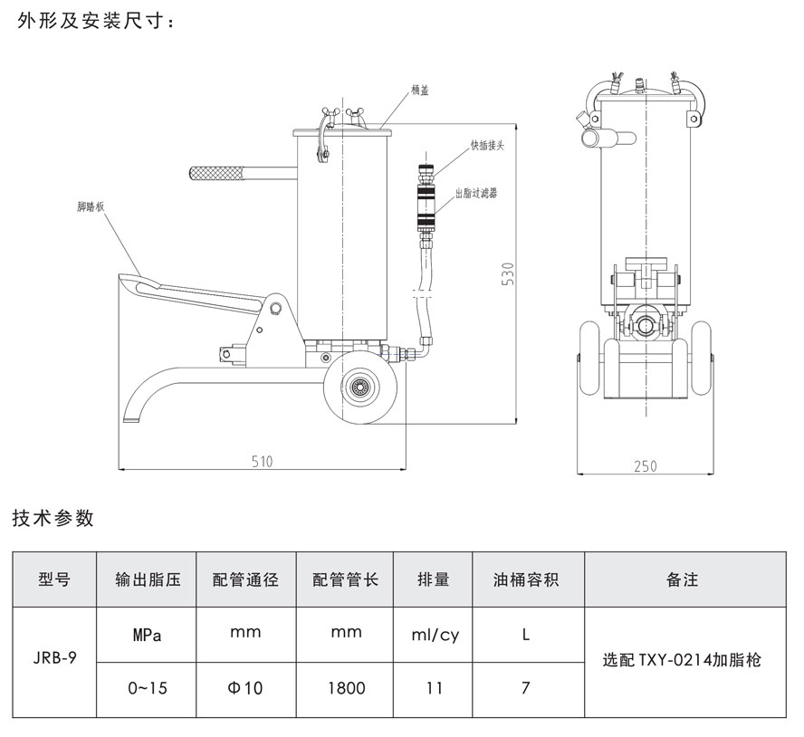 JRB-9脚踏加脂泵